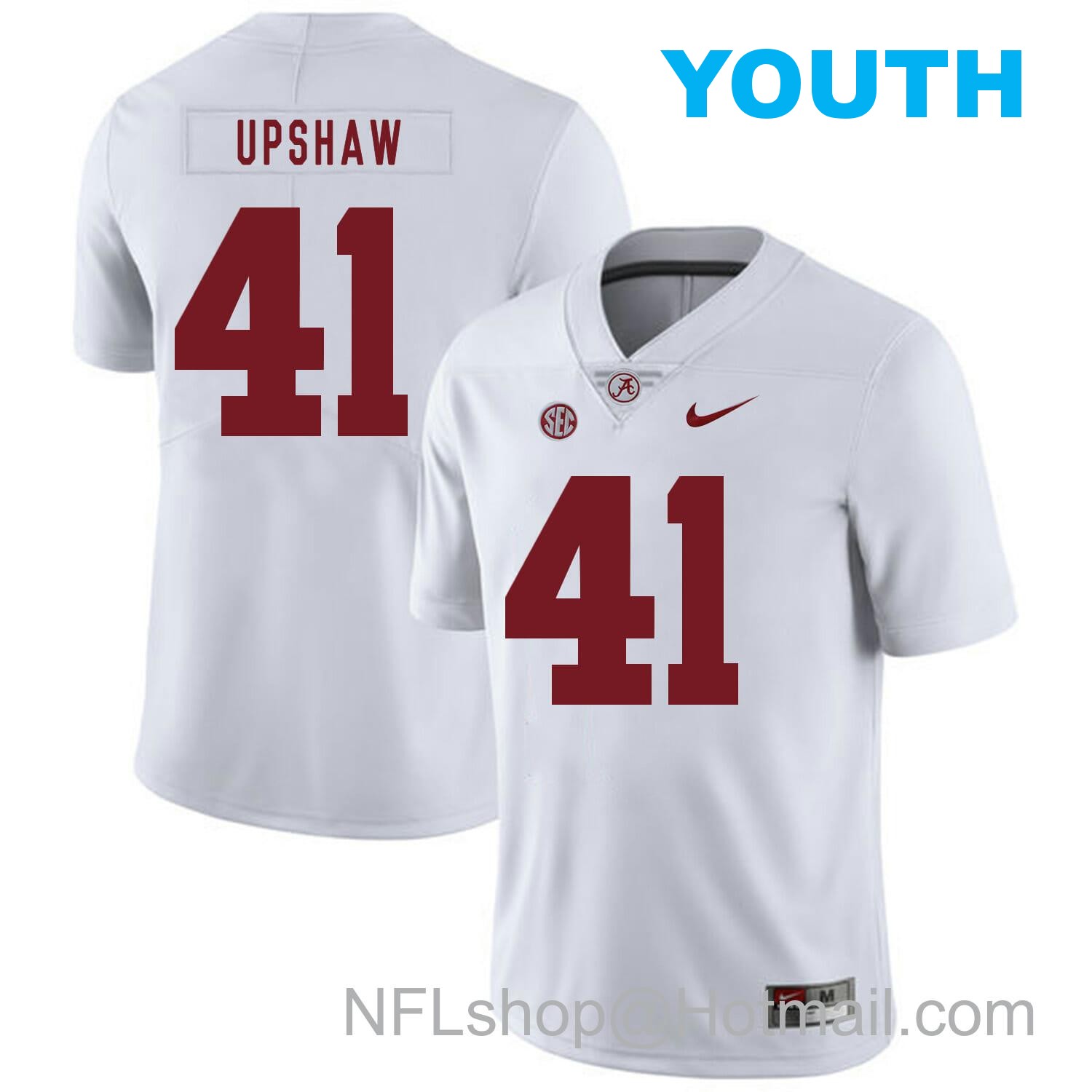 Nike Youth Alabama Crimson Tide #41 Courtney Upshaw College Football Jersey White