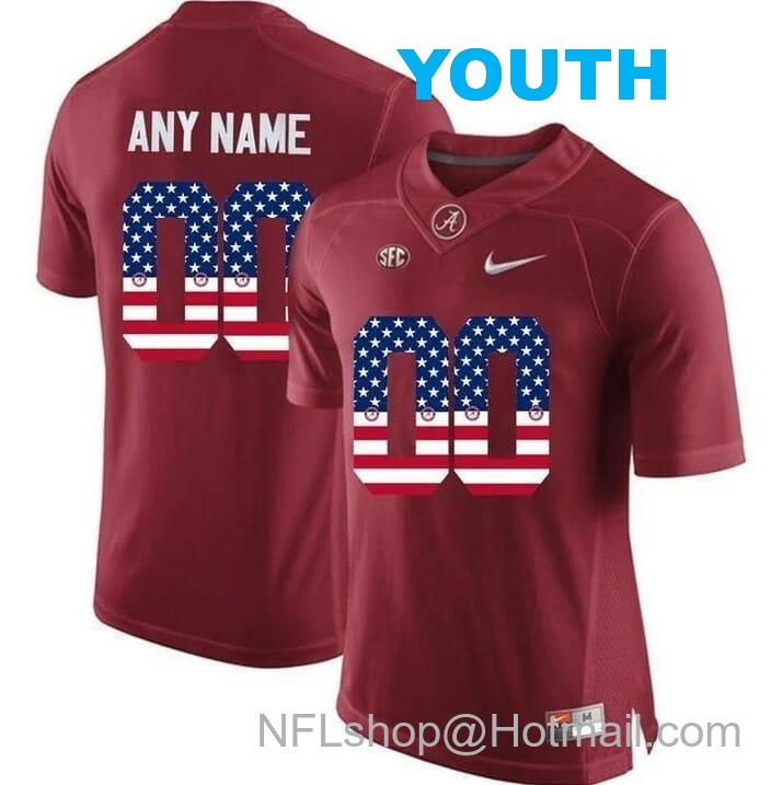 Nike Youth Alabama Crimson Tide Custom College Football Limited Jersey Crimson