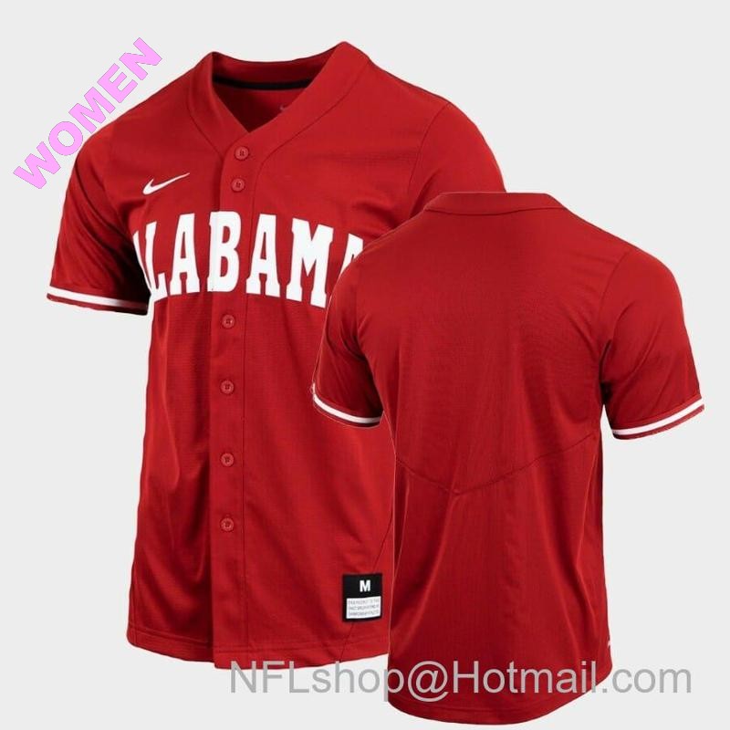 Women's Nike Alabama Crimson Tide Custom Name Number Crimson Baseball Jersey