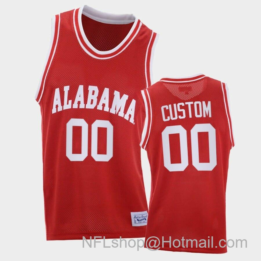 Men's Nike Custom Name Number Alabama Crimson Tide Red Throwback College Basketball Jersey