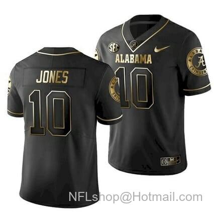 Men's Nike Alabama Crimson Tide #10 Mac Jones NCAA Football Jersey Black