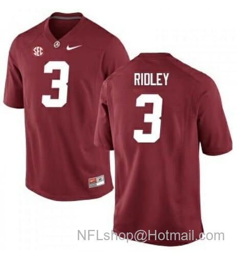 Men's Nike Alabama Crimson Tide #3 Calvin Ridley Jersey NCAA Football Red