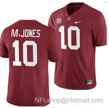 Men's Nike Alabama Crimson Tide #10 Mac Jones NCAA Football Jersey Red