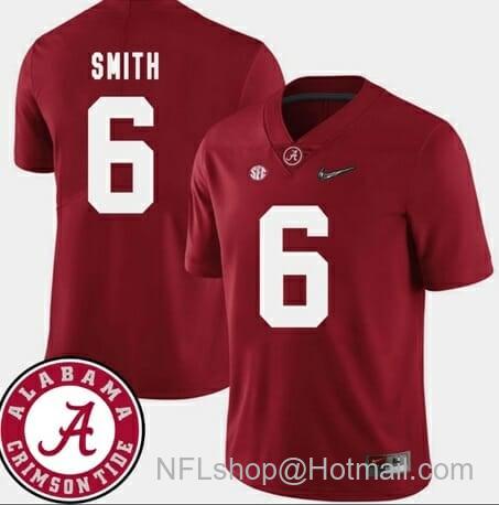 Men's Nike Alabama Crimson Tide #6 DeVonta Smith College Football Jersey Red