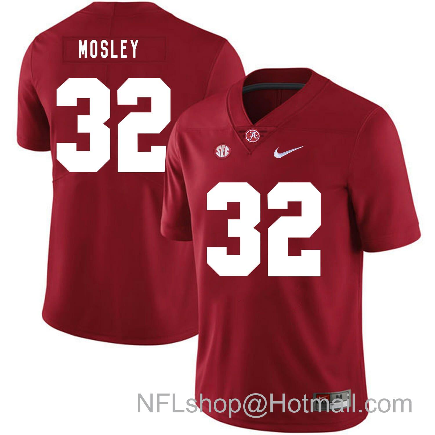 Men's Nike Alabama Crimson Tide #32 C.J. Mosley College Football Jersey Red