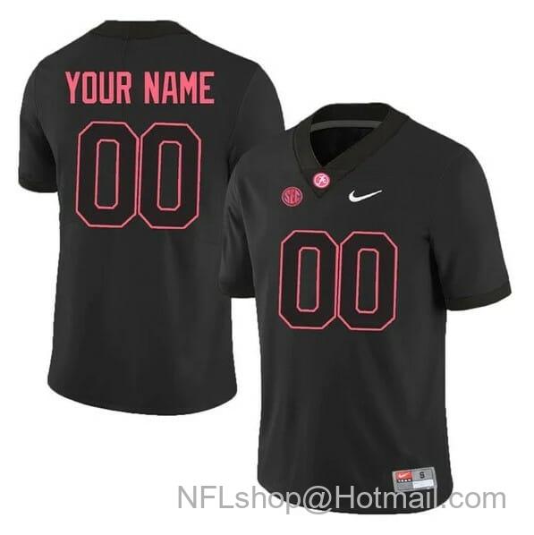 Men's Nike Personalized Alabama Crimson Tide Jersey 2019 NCAA Football Black