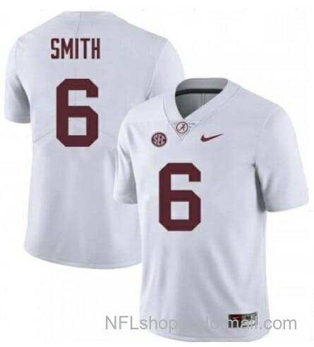 Men's Nike Alabama Crimson Tide #6 DeVonta Smith College Football Jersey White