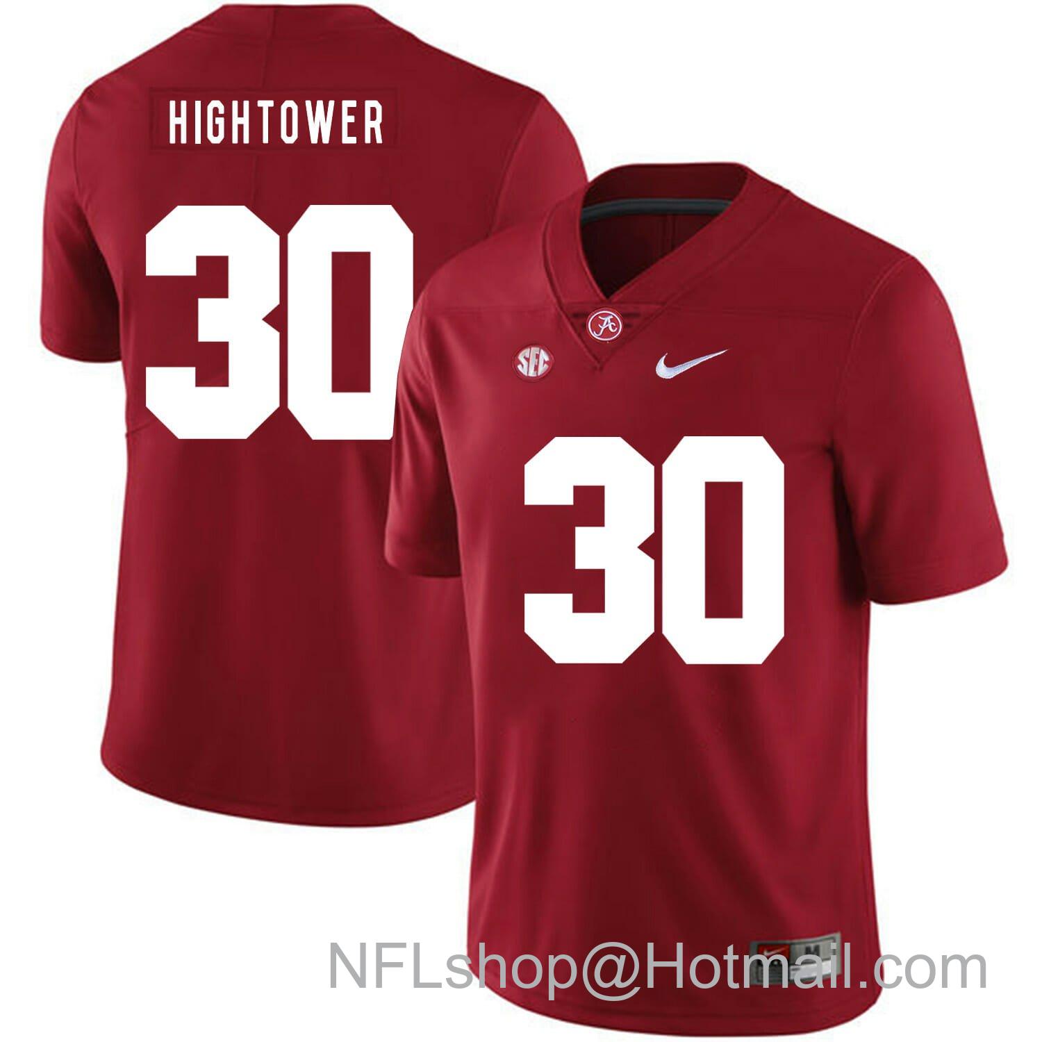 Men's Nike Alabama Crimson Tide #30 Dont'a Hightower College Football Jersey Red