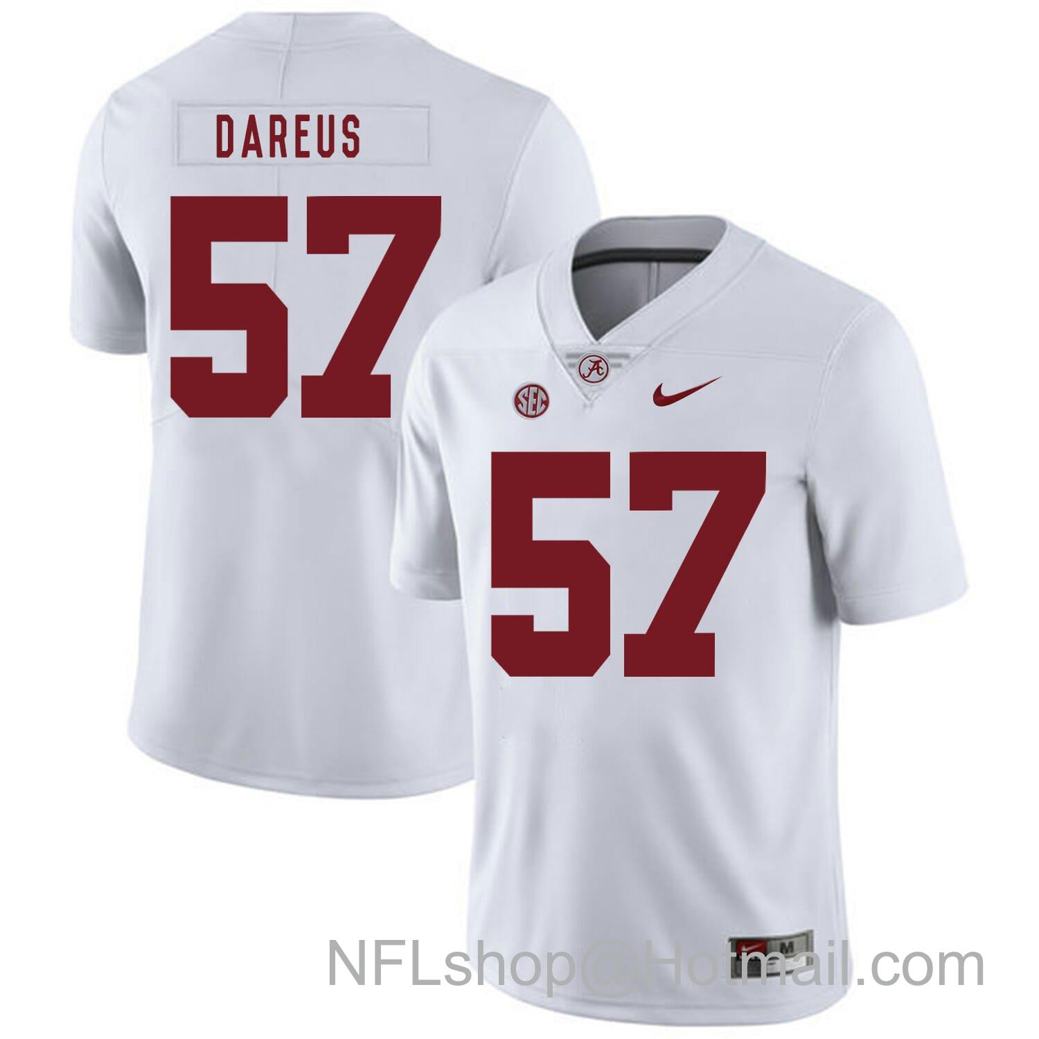 Men's Nike Alabama Crimson Tide #57 Marcell Dareus College Football Jersey White