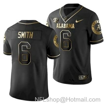 Men's Nike Alabama Crimson Tide #6 DeVonta Smith College Football Black Jersey