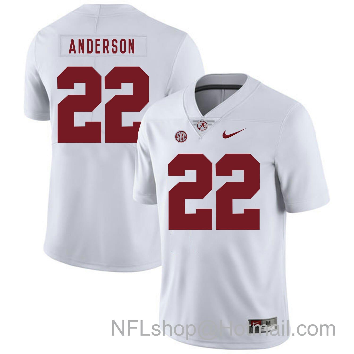 Men's Nike Alabama Crimson Tide #22 Ryan Anderson College Football Jersey White