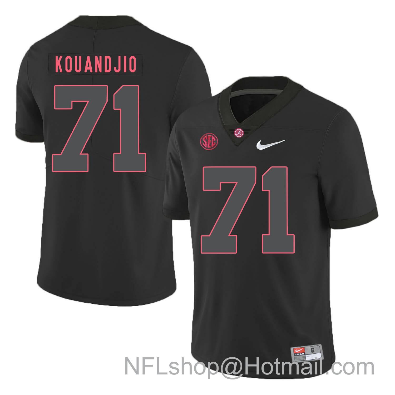 Men's Nike Alabama Crimson Tide #71 Arie Kouandjio College Football Jersey Black