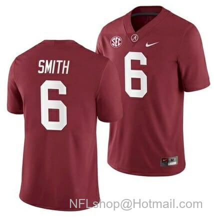 Men's Nike Alabama Crimson Tide #6 DeVonta Smith College NCAA Football Red Jersey