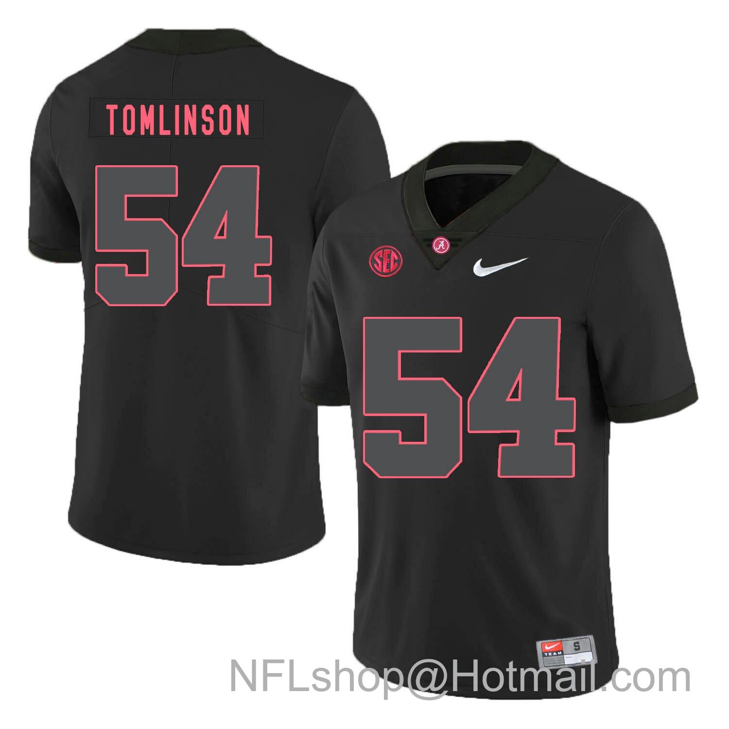 Men's Nike Alabama Crimson Tide #54 Dalvin Tomlinson College Football Jersey Black