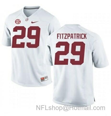 Men's Nike Alabama Crimson Tide #29 Minkah Fitzpatrick NCAA Football Jersey White