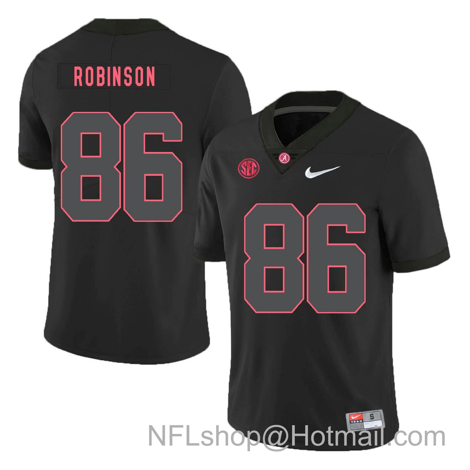 Men's Nike Alabama Crimson Tide #86 A Shawn Robinson College Football Jersey Black