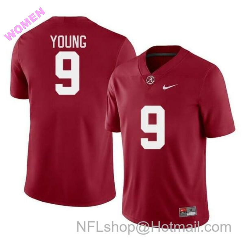 Women's Nike Alabama Crimson Tide #9 Bryce Young Jersey Football Game Red