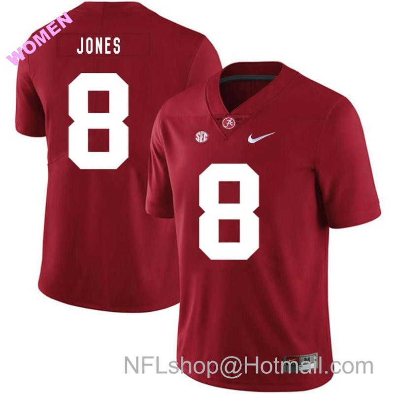 Women's Nike Alabama Crimson Tide #8 Julio Jones College Football Jersey Red