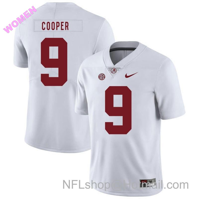 Women's Nike Alabama Crimson Tide #9 Amari Cooper College Football Jersey White