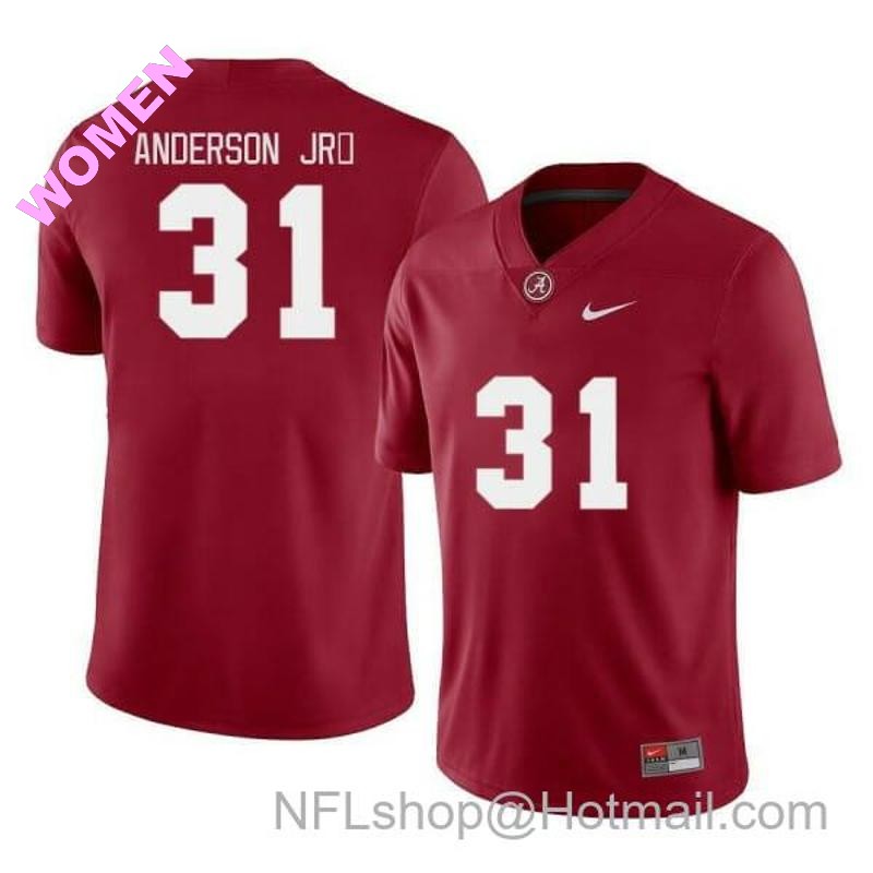 Women's Nike Alabama Crimson Tide #31 Will Anderson Jr. Football Game Jersey Red