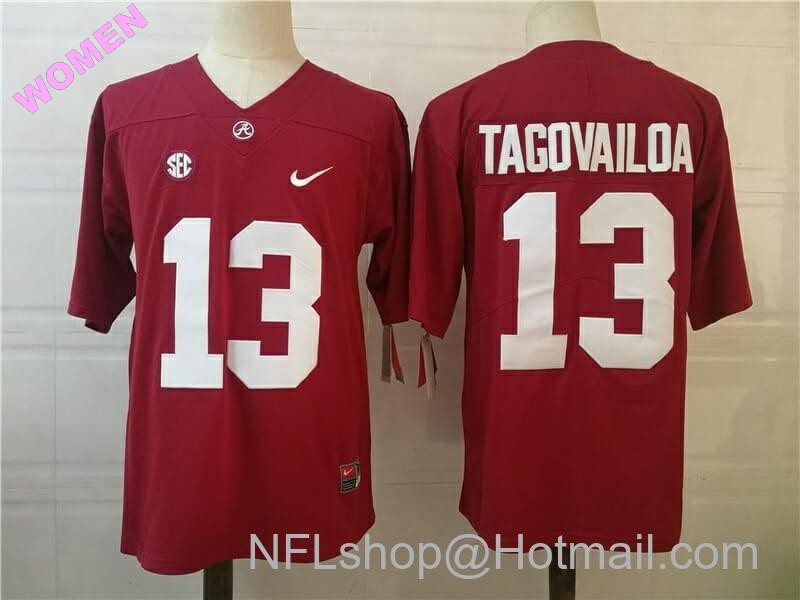 Women's Nike Alabama Crimson Tide #13 Tua Tagovailoa College Football Jersey Red