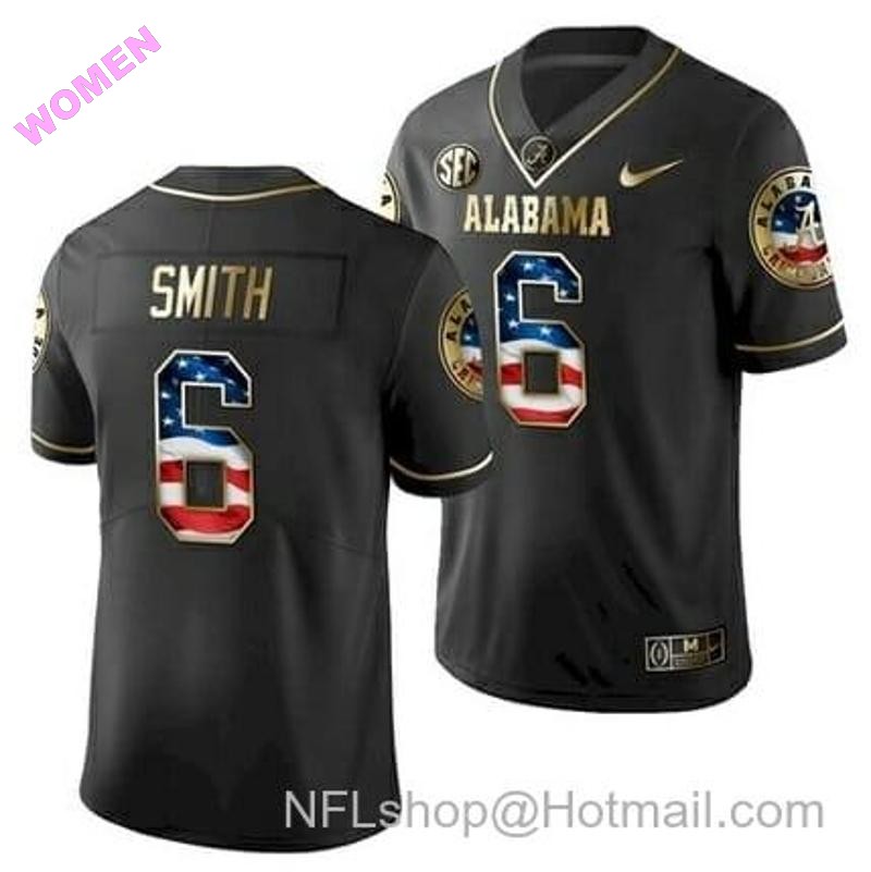 Women's Nike Alabama Crimson Tide #6 DeVonta Smith College Football Jersey Black