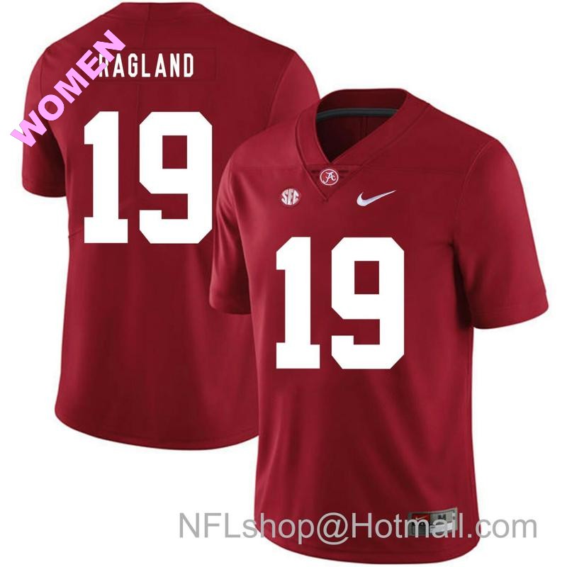 Women's Nike Alabama Crimson Tide #19 Reggie Ragland College Football Jersey Red