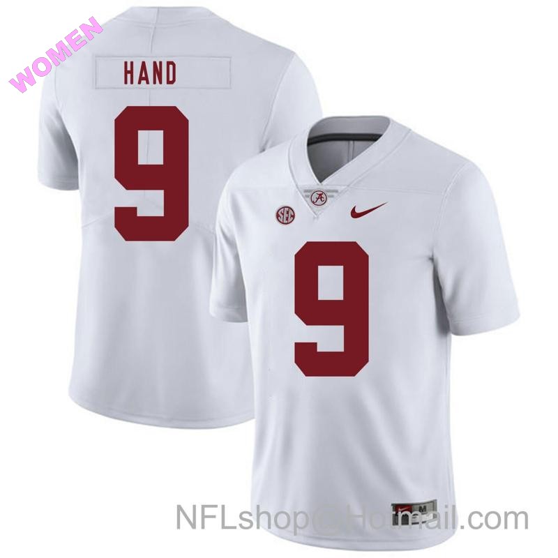 Women's Nike Alabama Crimson Tide #9 Da Shawn Hand College Football Jersey White