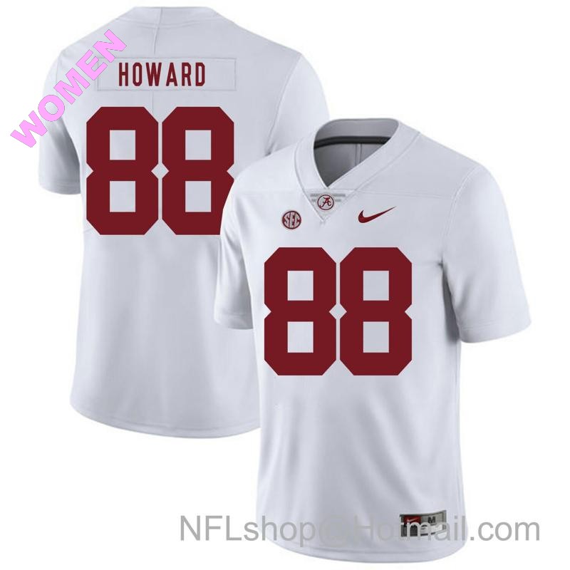 Women's Nike Alabama Crimson Tide #88 O.J Howard College Football Jersey White