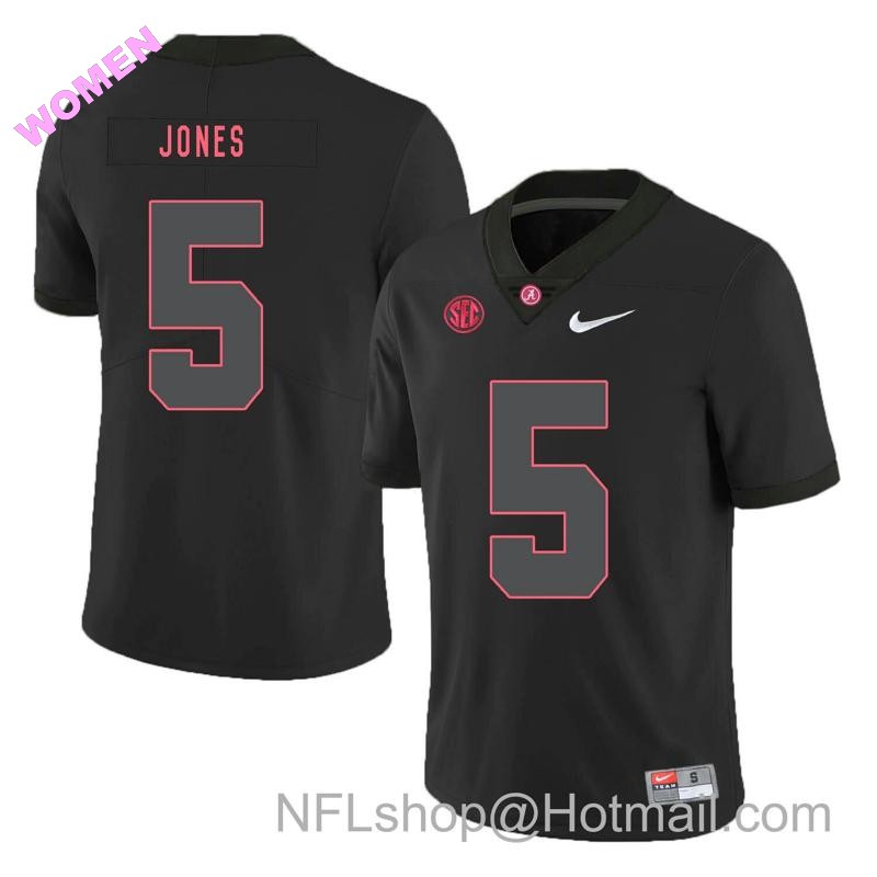 Women's Nike Alabama Crimson Tide #5 Cyrus Jones College Football Jersey Black