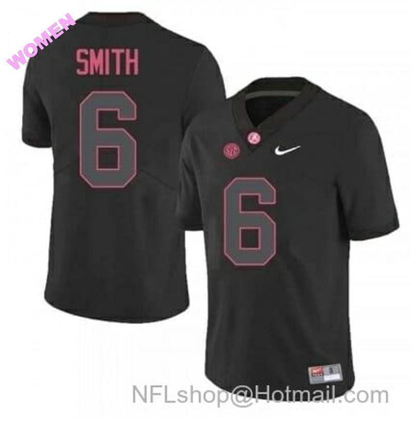 Women's Nike Alabama Crimson Tide #6 DeVonta Smith College NCAA Football Black Jersey