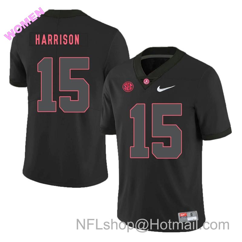 Women's Nike Alabama Crimson Tide #15 Ronnie Harrison College Football Jersey Black