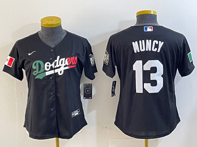 Youth Los Angeles Dodgers #13 Max Muncy Black Mexico Stitched Baseball Jersey