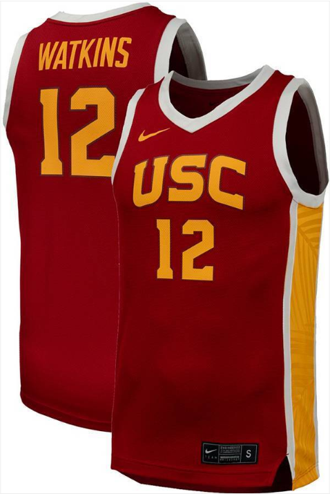 Men's #12 JuJu Watkins USC Trojans 2023-24 Nike College Basketball Jersey - Team Crimson