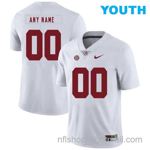 Youth Nike Alabama Crimson Tide Football Jersey Custom Name Number NCAA College White