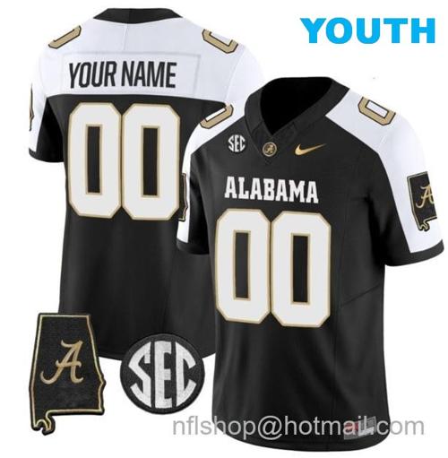 Youth Nike Custom Alabama Crimson Tide Jersey Name and Number Vapor Limited Alabama Map V2 Alternate All Stitched