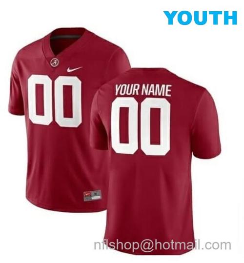 Youth Nike Alabama Crimson Tide Custom Football Jersey Name Number College Red