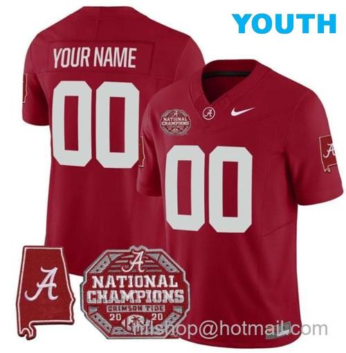 Youth Nike Custom Alabama Crimson Tide Jersey Name and Number Vapor Limited Crimson All Stitched