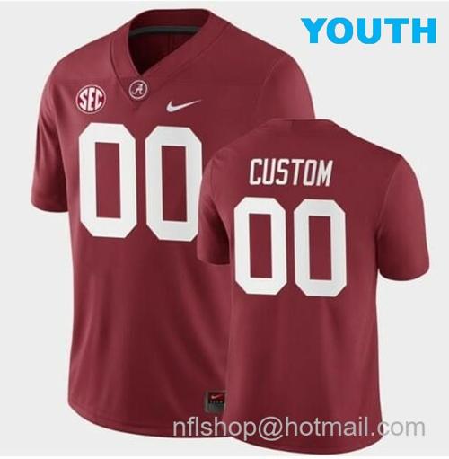 Youth Nike Custom Alabama Crimson Tide Jersey Crimson College Football Home Game