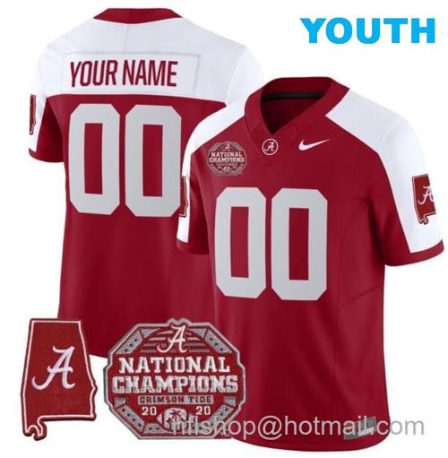 Youth Nike Custom Alabama Crimson Tide Jersey Name and Number Vapor Limited Alternate All Stitched