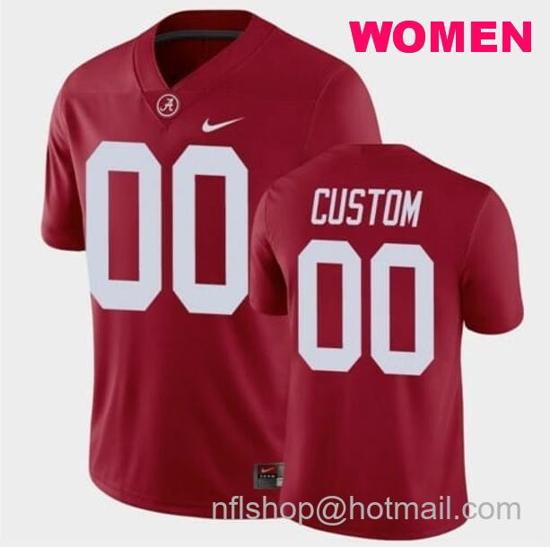 Women's Nike Alabama Crimson Tide Custom Football Jersey Game Alumni Player Red