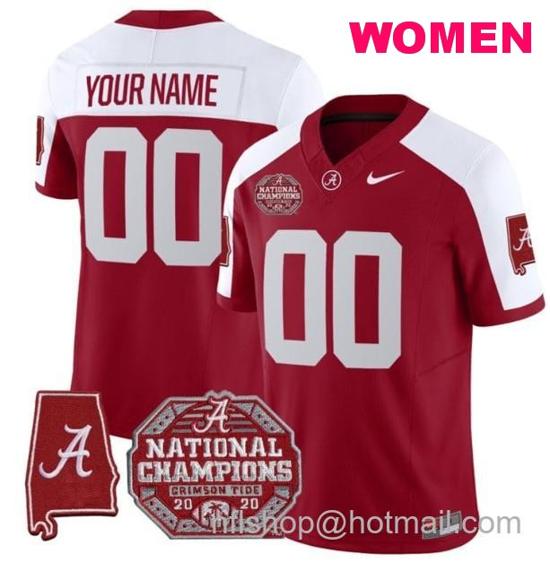 Women's Nike Custom Alabama Crimson Tide Jersey Name and Number Vapor Limited Alternate All Stitched