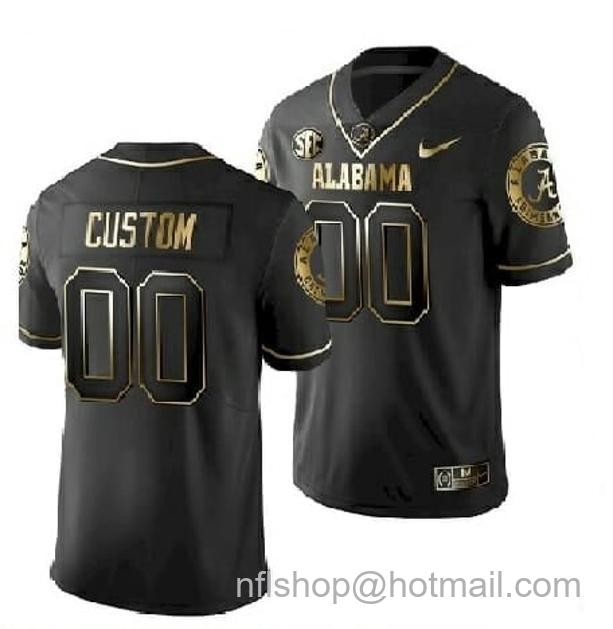 Men's Nike Personalized Alabama Crimson Tide Football Jersey Name Number Black