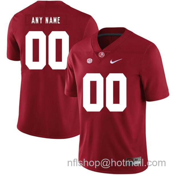 Men's Nike Personalized Alabama Crimson Tide Football Jersey Name Number NCAA College Red