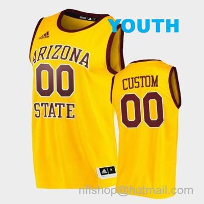 Youth Arizona State Sun Devils Custom Name Number Gold College Basketball Player Jersey