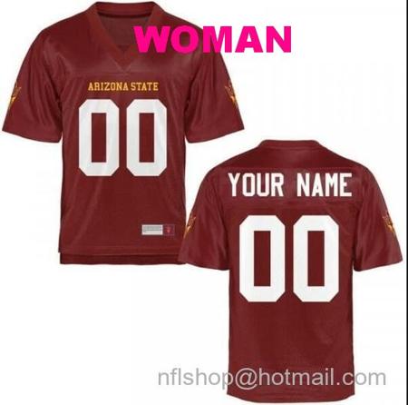 Women's Arizona State Sun Devils Customized Football Jersey