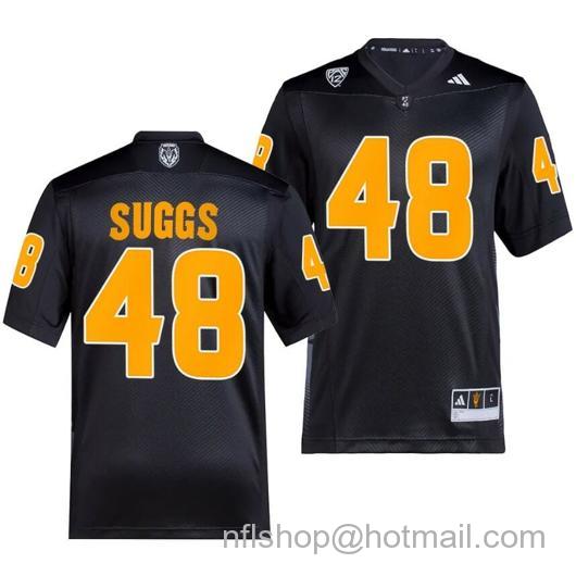 Men's Arizona State Sun Devils Terrell Suggs Jersey #48 Premier Black College Football