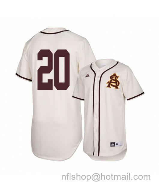 Men's Arizona State Sun Devils 20 Spencer Torkelson White Baseball Jersey