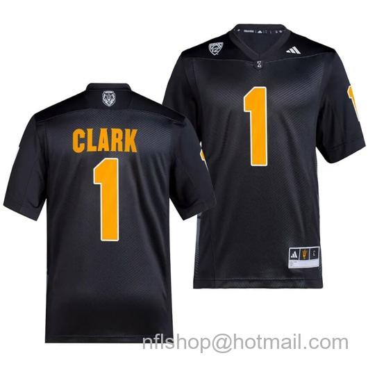 Men's Arizona State Sun Devils Jordan Clark Jersey #1 Premier Black College Football 2023