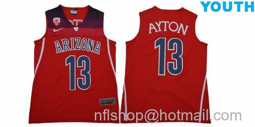 Youth Arizona Wildcats #13 Ayton NCAA Basketball Jersey Red37